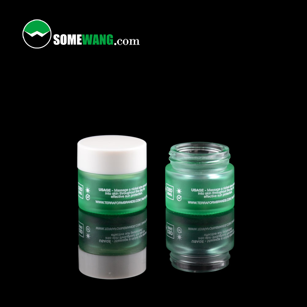 SOMEWANG 10ML 30ML 50ML Empty Lotion Packing Glass Cream Jars Cosmetic Makeup Eye Cream Storage Holder Container with Cap