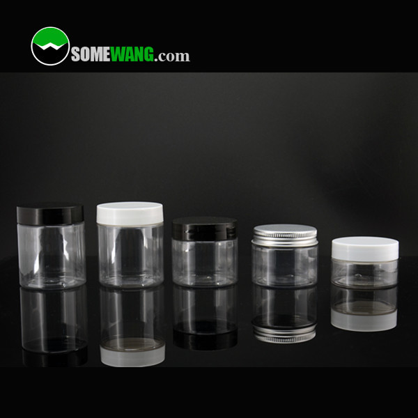 SOMEWANG 10oz / 300g Cosmetics Containers Skin Care PET Gel Jar with Pump