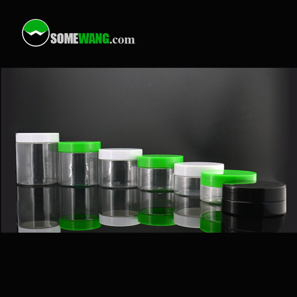 SOMEWANG 10oz / 300g Cosmetics Containers Skin Care PET Gel Jar with Pump