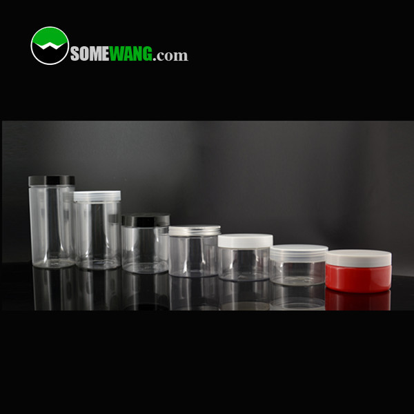 SOMEWANG 10oz / 300g Cosmetics Containers Skin Care PET Gel Jar with Pump