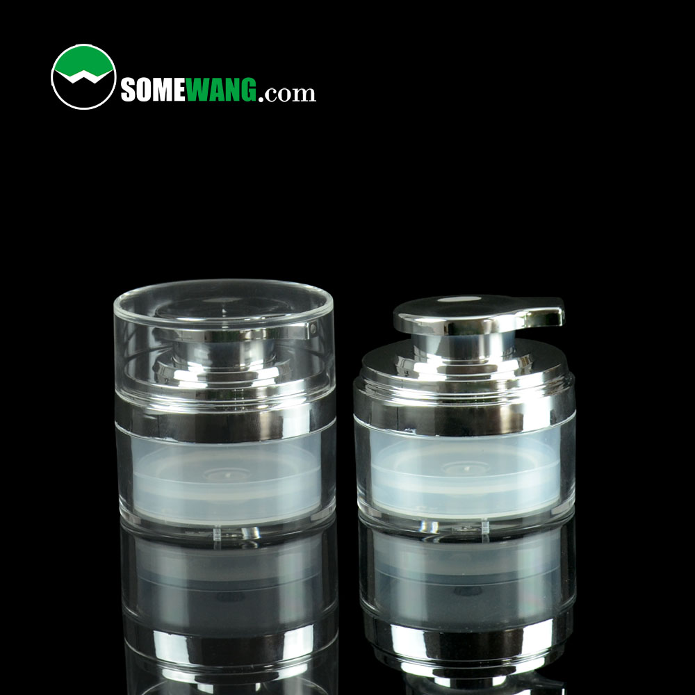 SOMEWANG 30g 80g Hot Sell Acrylic Cosmetic Cream Container Acrylic cream jar with lotion pump