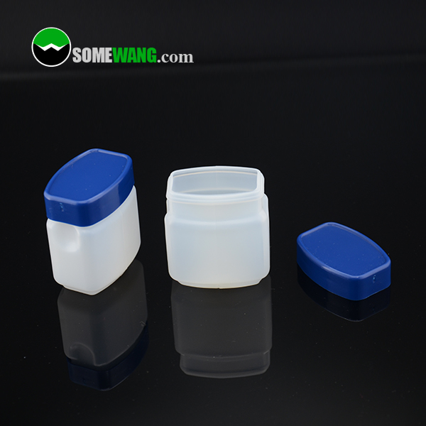 SOMEWANG 400g empty plastic personal skin care cosmetic container square scrub cream jar