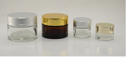 SOMEWANG Cosmetic Packaging 5ml Clear Glass Jars with Black Lid