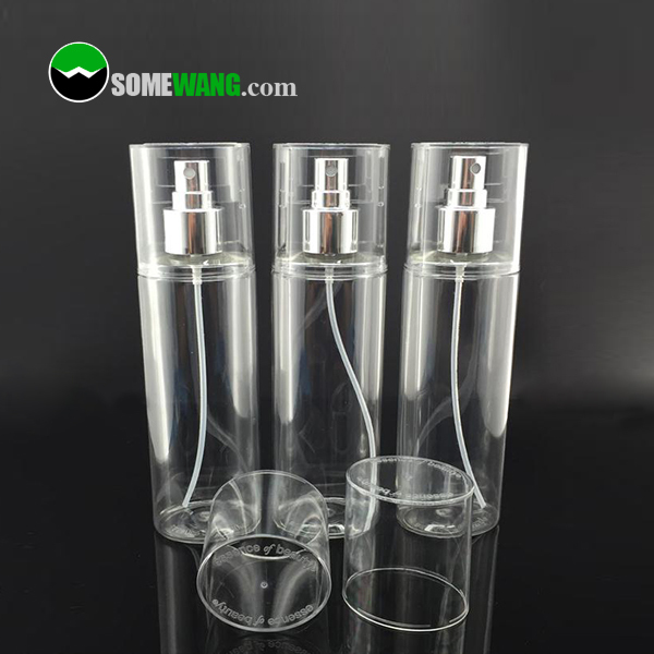 SOMEWANG Cosmetic Use PET Perfume Bottle with Aluminum Fine Mist Sprayer, 8oz Body Mist Bottle