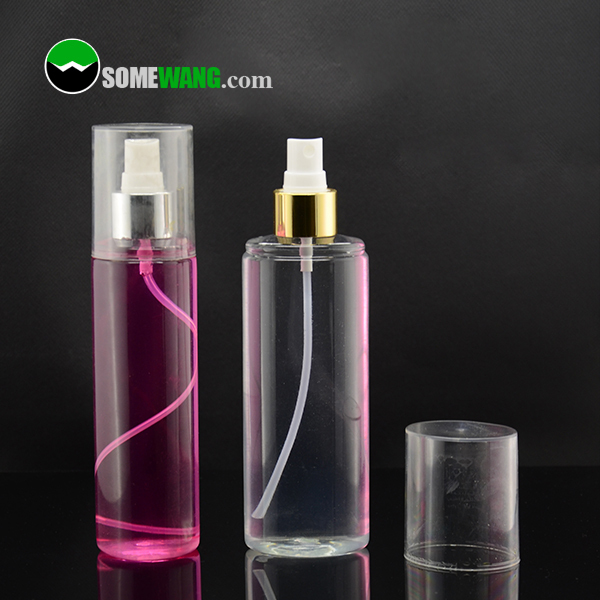 SOMEWANG Cosmetic Use PET Perfume Bottle with Aluminum Fine Mist Sprayer, 8oz Body Mist Bottle