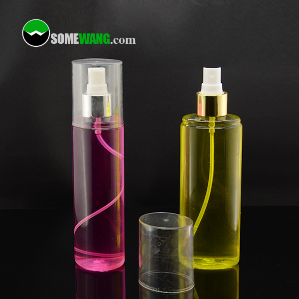SOMEWANG Cosmetic Use PET Perfume Bottle with Aluminum Fine Mist Sprayer, 8oz Body Mist Bottle