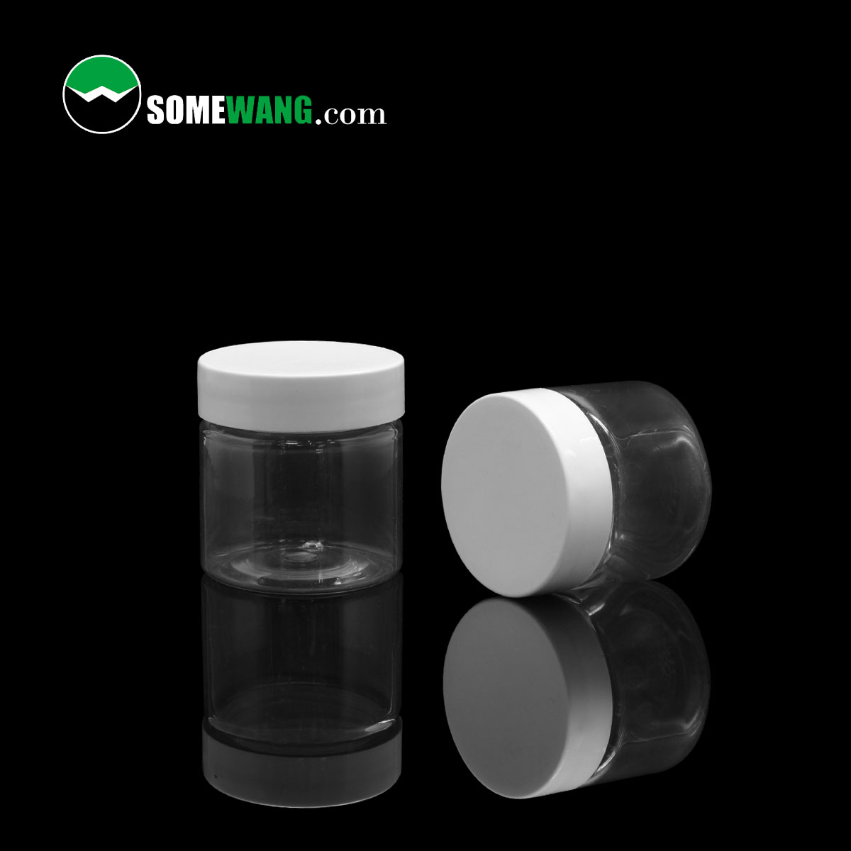 SOMEWANG Factory Price plastic cosmetic cream jar transparent PET small container jar
