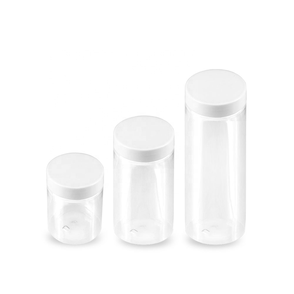 SOMEWANG Round Cosmetic Packaging Container PET Plastic Cream Jar  clear pet plastic jars