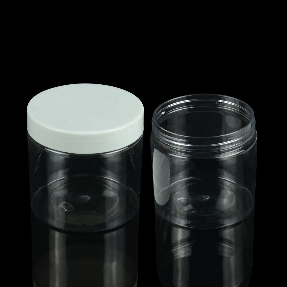 SOMEWANG Round Cosmetic Packaging Container PET Plastic Cream Jar clear pet plastic jars