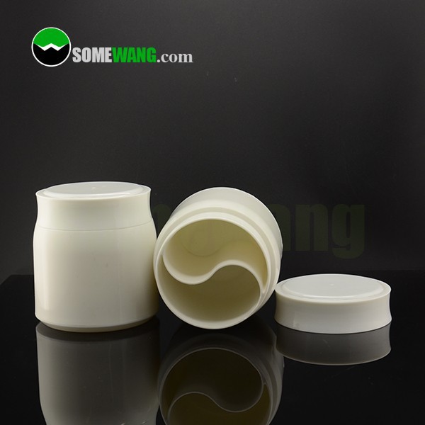 SOMEWANG cosmetic jar packaging 10oz 300ml PP plastic jar with separation for cosmetic body cream jar
