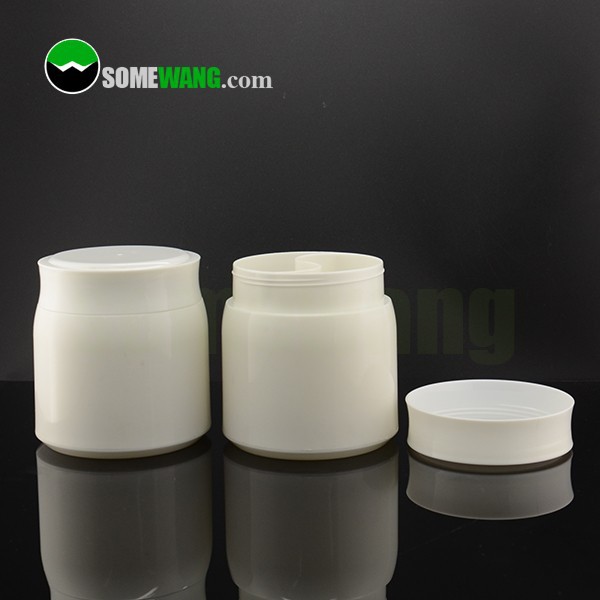 SOMEWANG cosmetic jar packaging 10oz 300ml PP plastic jar with separation for cosmetic body cream jar