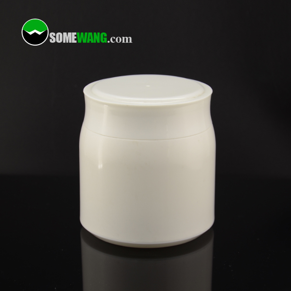 SOMEWANG cosmetic jar packaging 10oz 300ml PP plastic jar with separation for cosmetic body cream jar