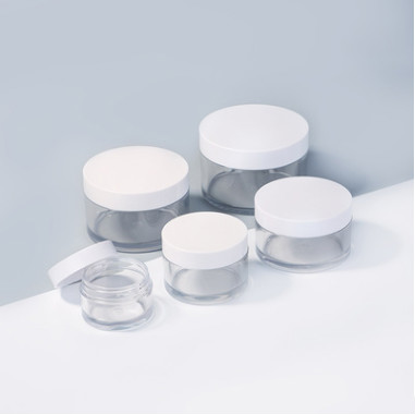 SRS Eco Friendly 30g 50g 100g 200g Skincare Face Cream Cosmetic Packaging Clear PET Jar