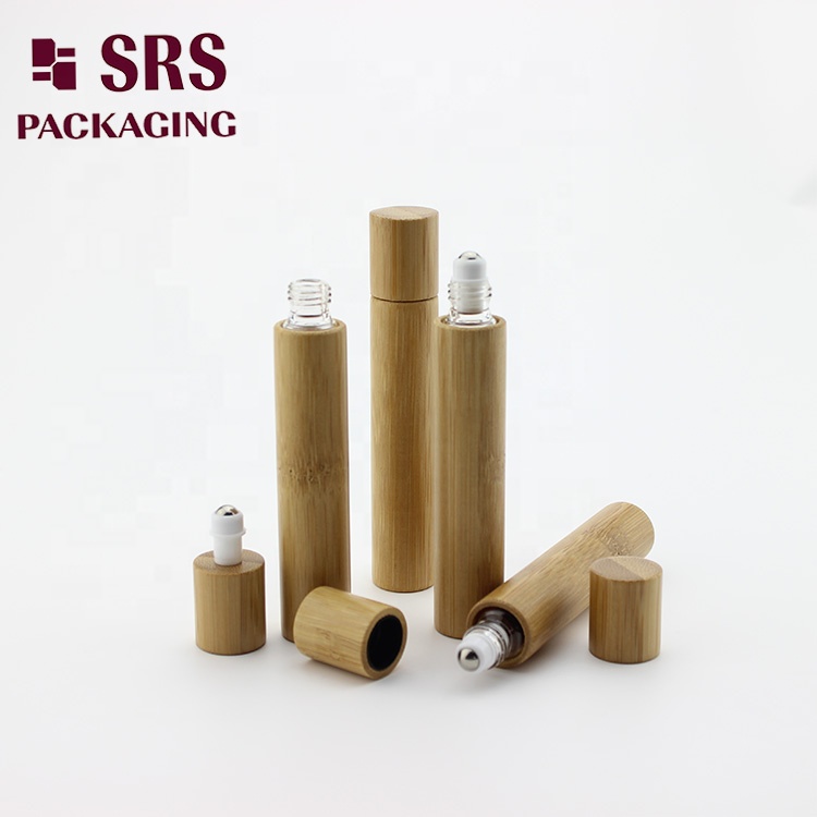 SRS Environment Friendly 5ml 8ml 10ml 15ml 20ml Roll On Bottle Bamboo Essential Oil Bottle