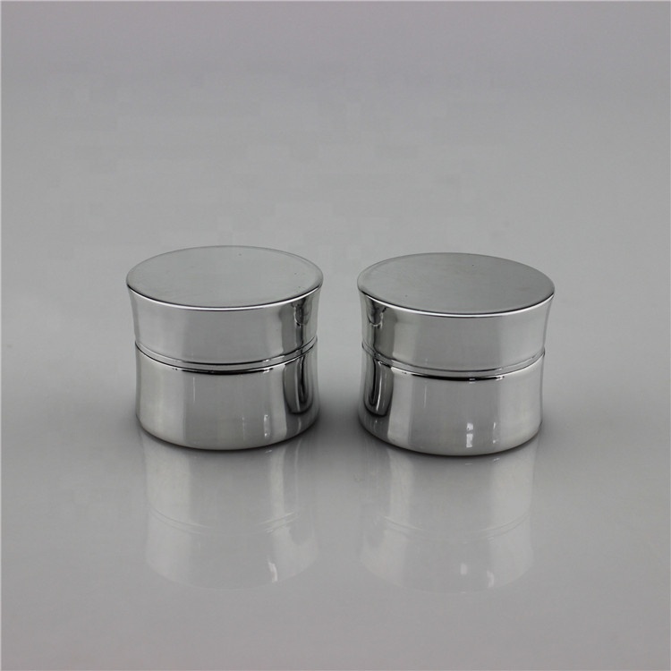 SRS acrylic cosmetic mini 5g silver uv gel empty jars