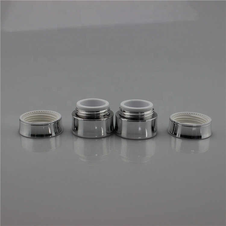 SRS acrylic cosmetic mini 5g silver uv gel empty jars