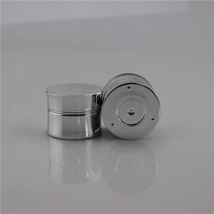 SRS acrylic cosmetic mini 5g silver uv gel empty jars