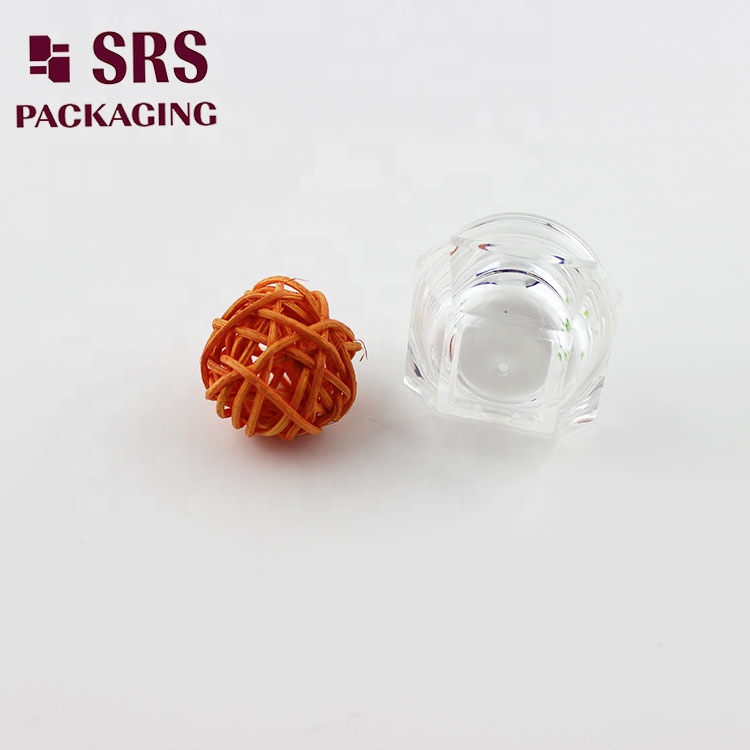 SRS factory supply high quality competitive price cosmetic packaging 5g 15g acrylic diamond shape white facial cream jar