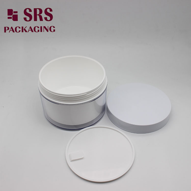 SRS free sample luxury plastic 100ml 200ml 300ml 500ml cosmetic jar