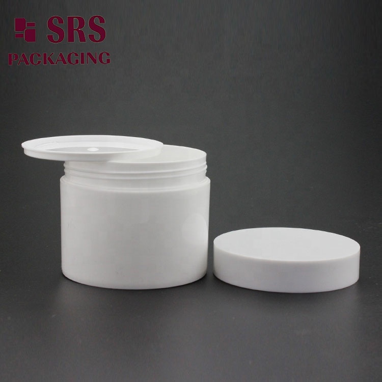 SRS wholesale 100g 150g 200g 250g empty plastic cosmetic containers cosmetic Jars For Setting Face Cream