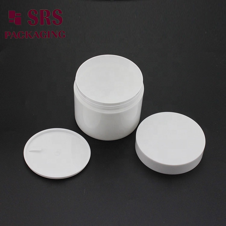 SRS wholesale 100g 150g 200g 250g empty plastic cosmetic containers cosmetic Jars For Setting Face Cream