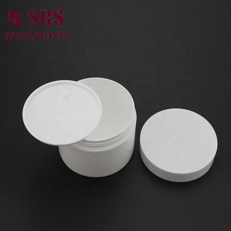 SRS wholesale 100g 150g 200g 250g empty plastic cosmetic containers cosmetic Jars For Setting Face Cream