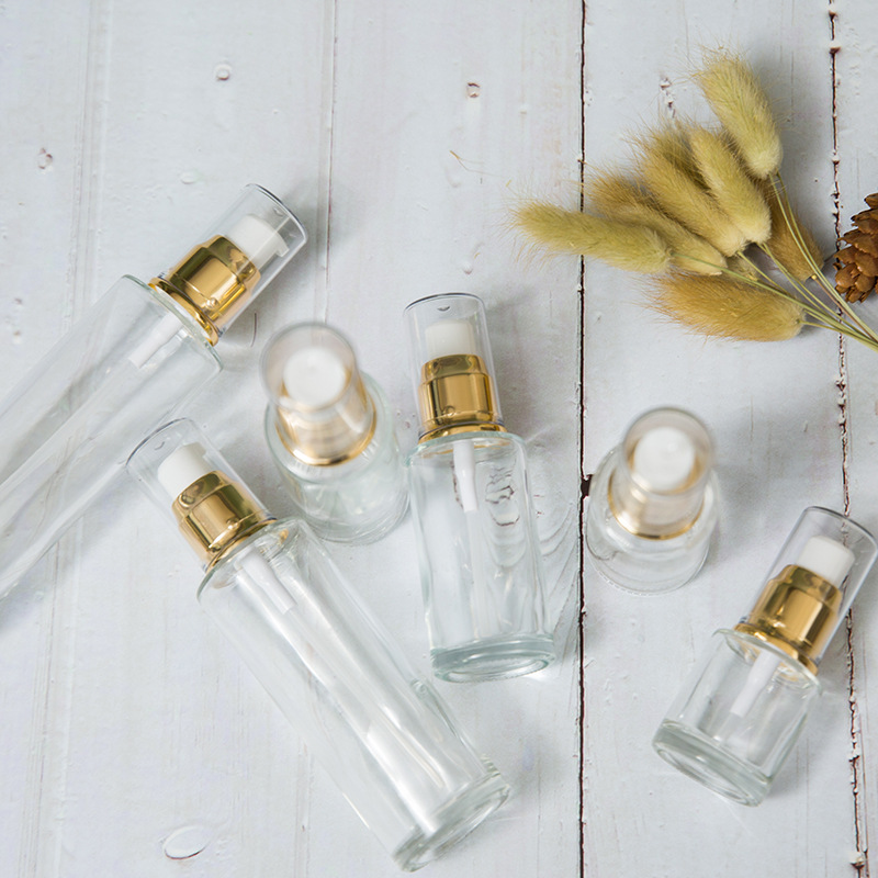 STOCK 20ml 30ml  40ml 50ml 60ml 80ml 100ml empty glass cosmetic skincare bottle
