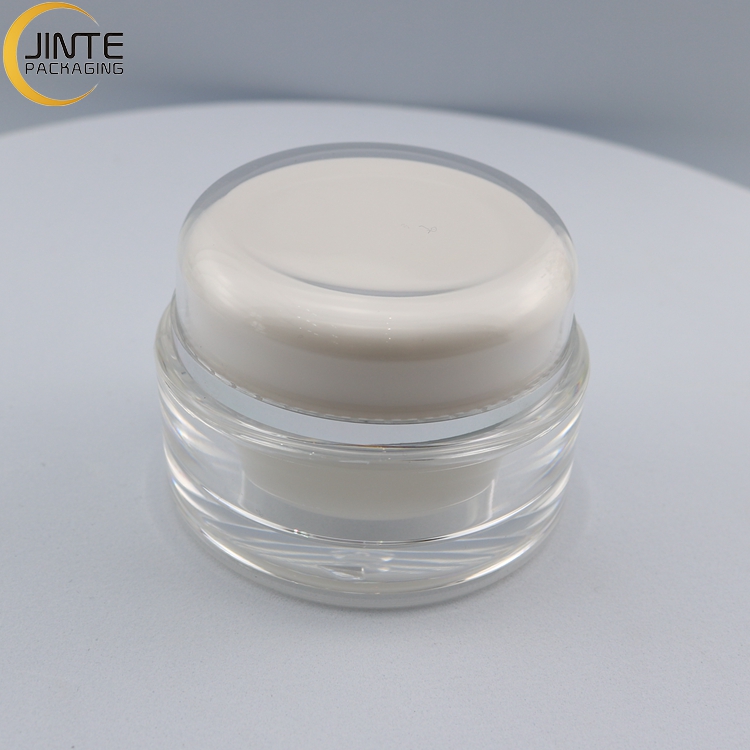 STOCK Hot Selling 15ml 30ml  Empty Acrylic PMMA Cream Jar Plastic Makeup Cosmetic Containers For March