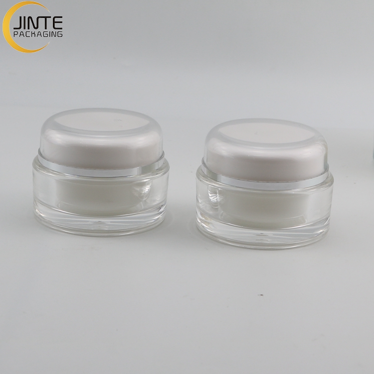 STOCK Hot Selling 15ml 30ml Empty Acrylic PMMA Cream Jar Plastic Makeup Cosmetic Containers For March
