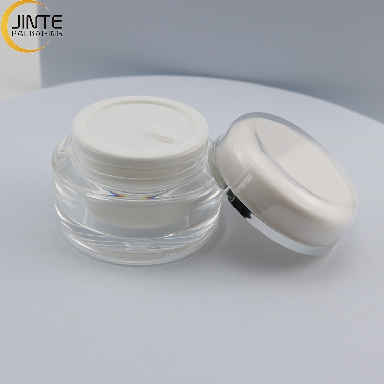 STOCK Hot Selling 15ml 30ml Empty Acrylic PMMA Cream Jar Plastic Makeup Cosmetic Containers For March