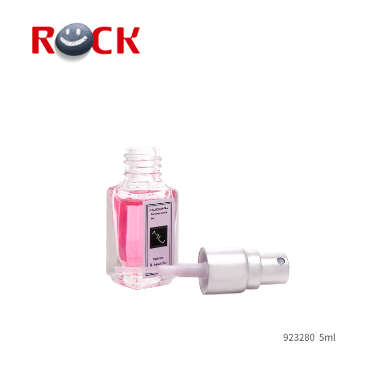 STOCK NOW! 5ml 10ml 18ml Clear Square Spray Glass Perfume Bottle