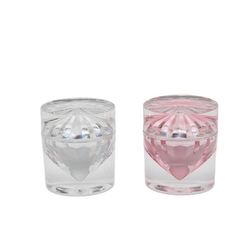STOCK PINK SILVER 15g 50g high grade transparent high quality diamond shaped acrylic cosmetic jar