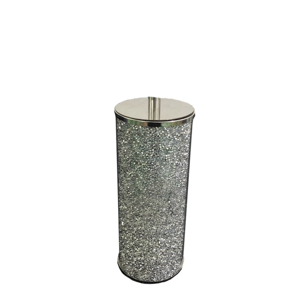 SXJ-012  kitchen storage bottle Silver Crushed Diamond glass food kitchen spaghetti storage bottle canister jar