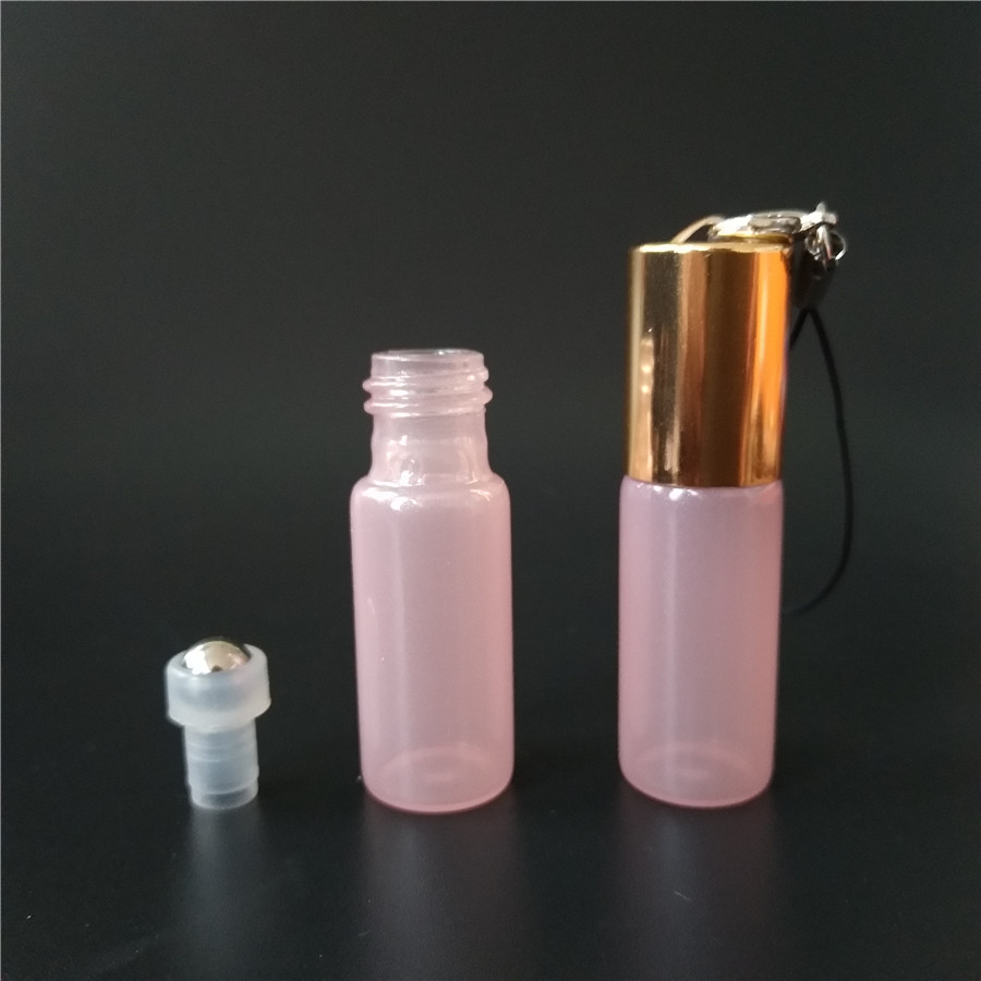Sale 3 ml 5 ml 10ml elegant coloured Glass Roll On vials and Gold Aluminum Cap with Stainless Steel Roller Ball