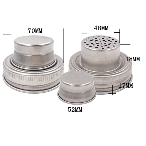 Sale Bulk 16OZ 500ml Airtight Mason Glass Jar Luxury with Shaker Lid