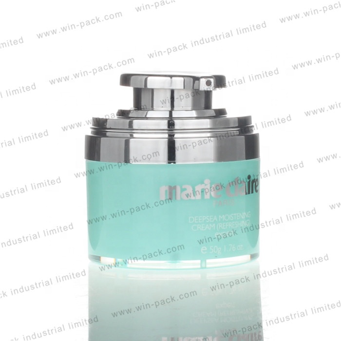 Sale Well 15g 30g 50g 80g Plastic Cosmetic Cream Acrylic Airless Containers Jar With Air Pump