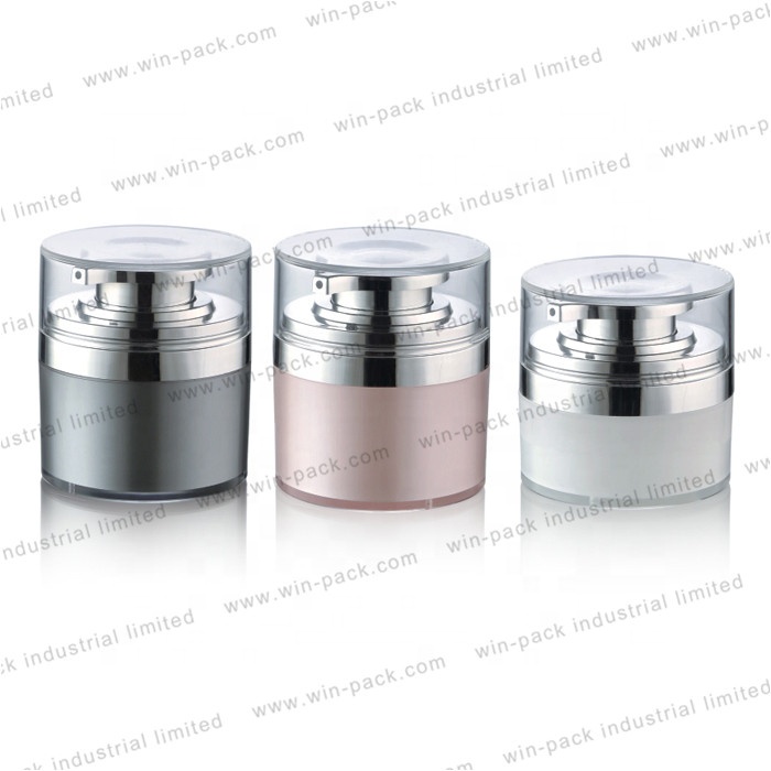 Sale Well 15g 30g 50g 80g Plastic Cosmetic Cream Acrylic Airless Containers Jar With Air Pump