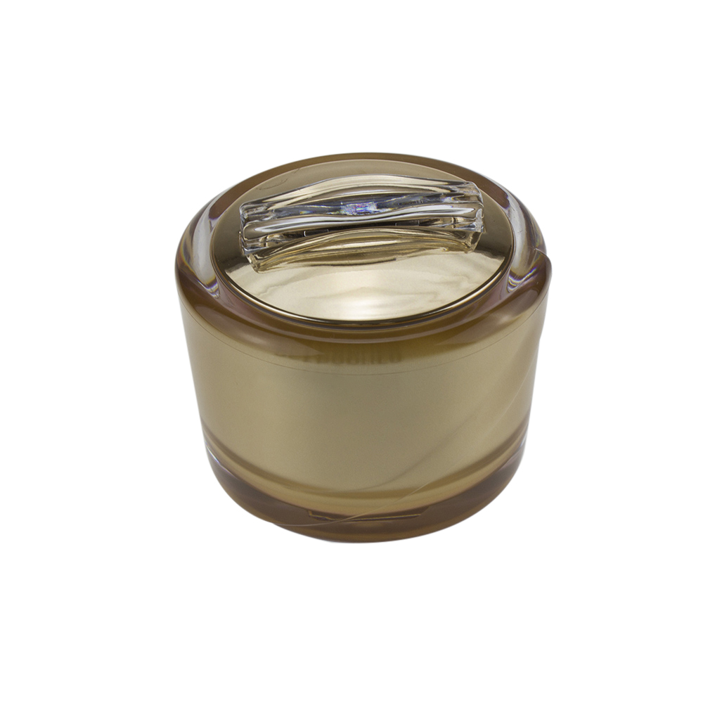 Sale well luxury 30g 50g gold cosmetic jar cosmetic container packaging acrylic cream package