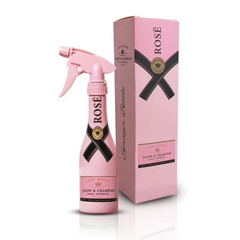 Salon professional champagne plastic fine mist spray bottle wet mist spray bottle