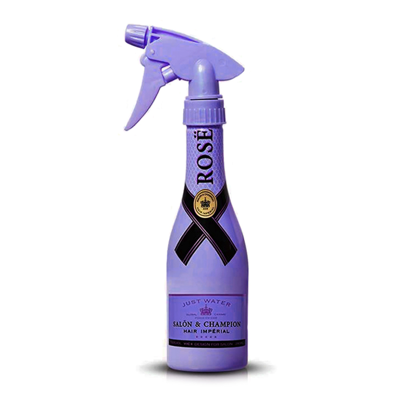 Salon professional champagne plastic fine mist spray bottle wet mist spray bottle