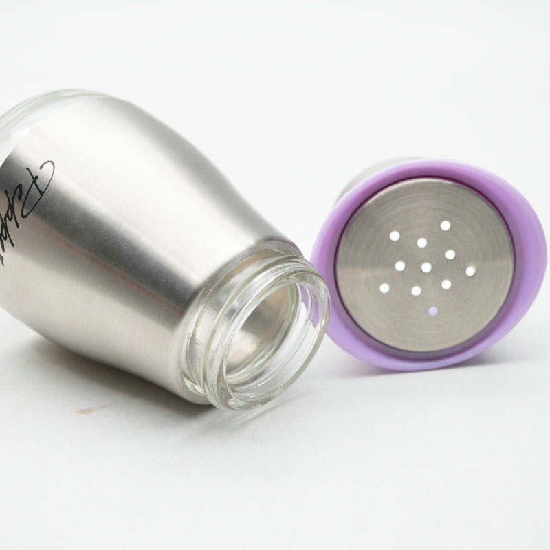 Salt Pepper Herb Flavoring Spice Bottle Spice Jar 120 ml Cylindrical Glass Jar