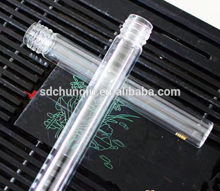 Sample 100ml tube glass liquor bottle with sealed aluminium screw cap, mini boro glass wine alcoholic vodka tube bottle