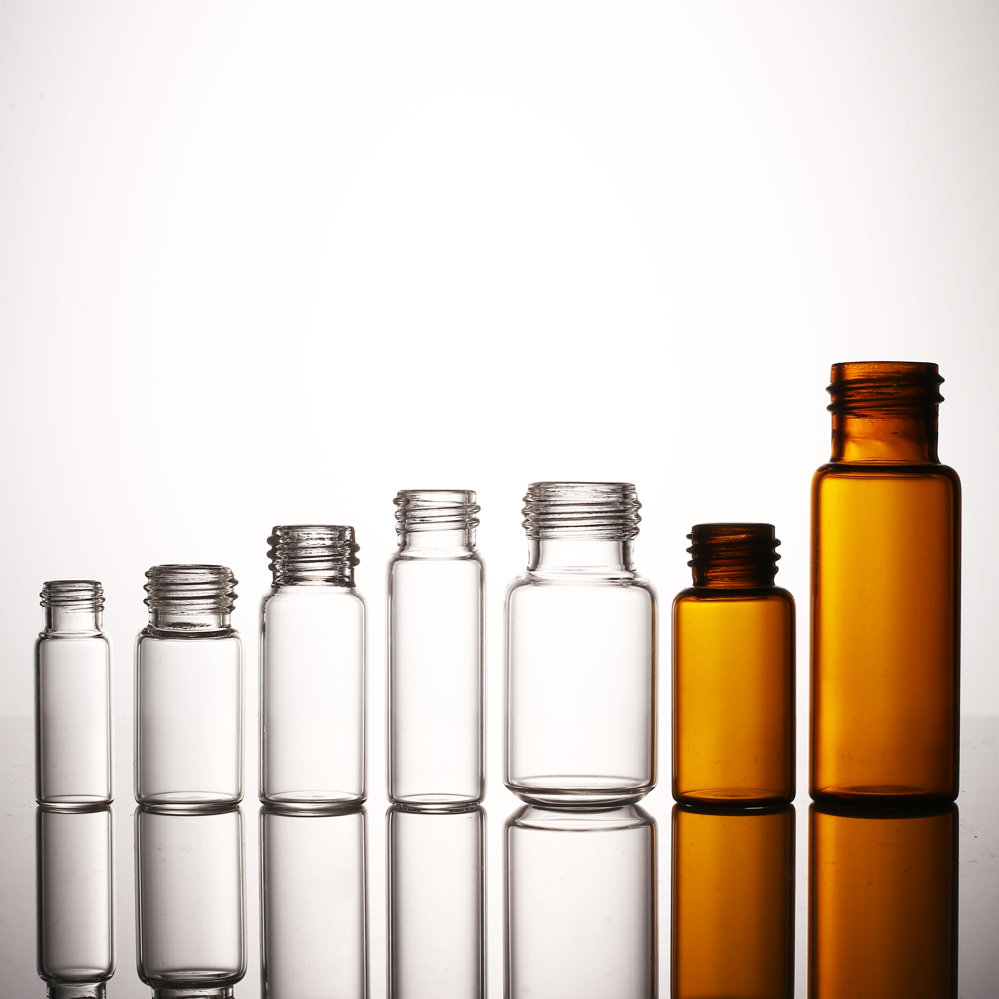 Sample bottle 2ml 3ml 5ml 7ml essential oil bottle with gold-plated cap general ampoule glass vial