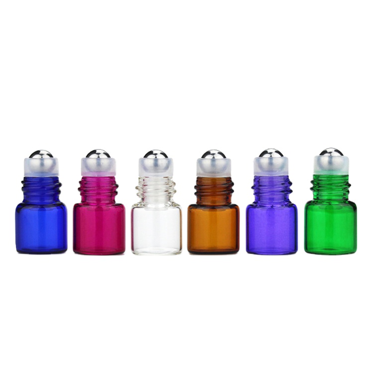 Sample essential 1ml 2mnl 3ml Mini Amber essential oil glass vials bottle perfume glass bottles