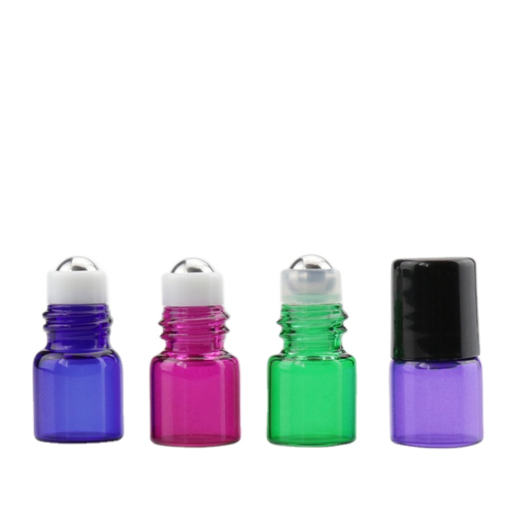 Sample essential 1ml 2mnl 3ml Mini Amber essential oil glass vials bottle perfume glass bottles