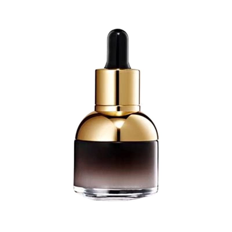 Save 10% Luxury black gradient Customize 30ml glass dropper bottle with black pipette for cosmetic oil