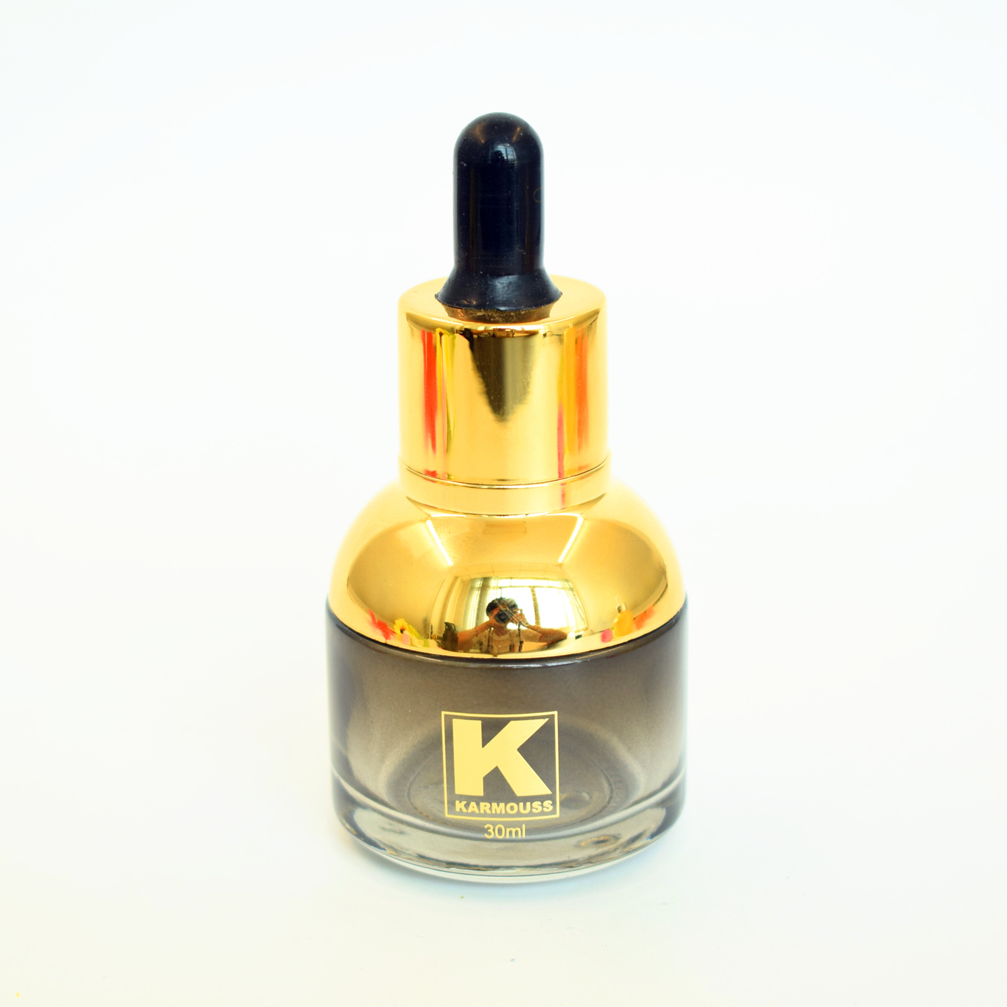 Save 10% Luxury black gradient Customize 30ml glass dropper bottle with black pipette for cosmetic oil