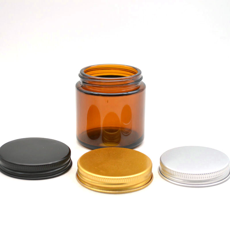 Scented Candle containers 120ml  amber straight sided Glass Jar with  screw lids