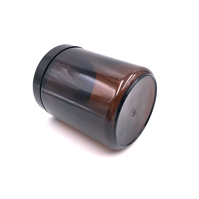 Scented Candle containers 5g 10g 15g 30g 50g 60g 100g 200g 250g amber straight sided Glass Jar with black screw lids
