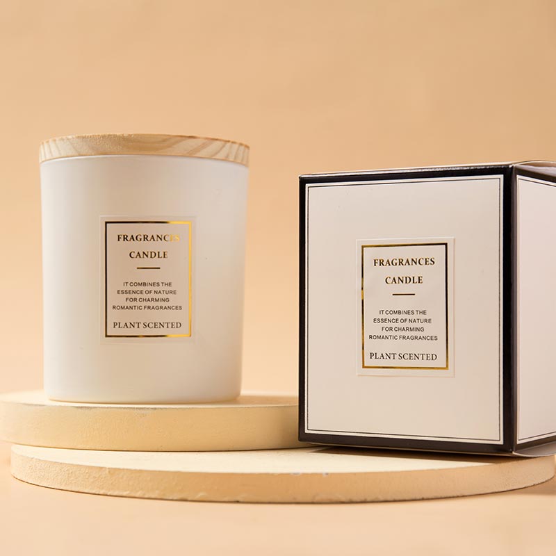 Scented Candles Jars 7oz 11oz Label Customization Candle Glass Jar with Wood Lid